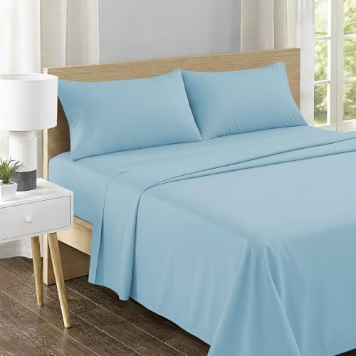 Feather & Stitch 100% Cotton Sateen 500 TC Twin Size Bed Sheet Set - Image 2