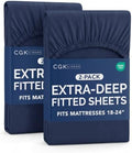CGK Linens 2 Pack Extra Deep Queen Fitted Sheets by CGKUnlimited
