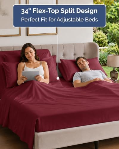 Flex Top Split Head King 6 Piece Sheet Set - Image 3