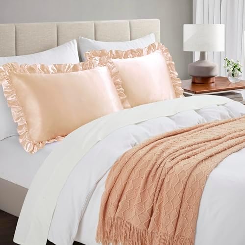Silky Satin Ruffled Pillow Cases - Image 2