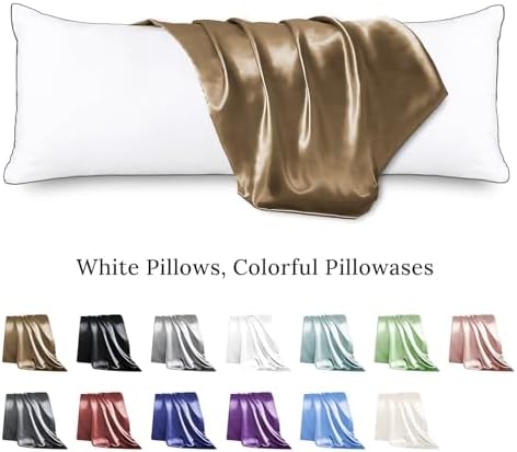 HUXMEYSON Body Pillow with Satin Pillowcase, Body Pillow - Image 2