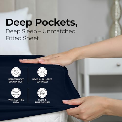 King Fitted Sheet, Ultra Soft Fits Up to 15 Inch Deep Pocket - Image 4