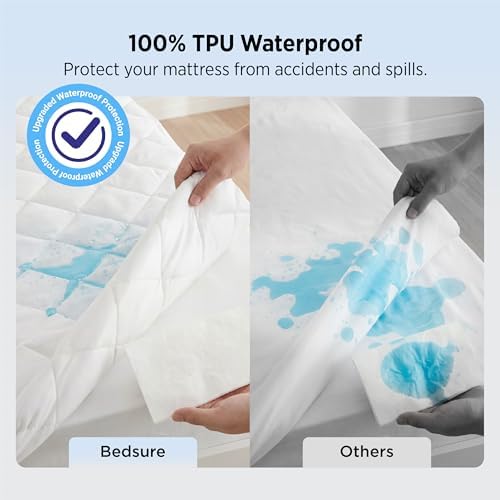 Bedsure King Mattress Protector, Quilted Waterproof Mattress Protector - Image 2