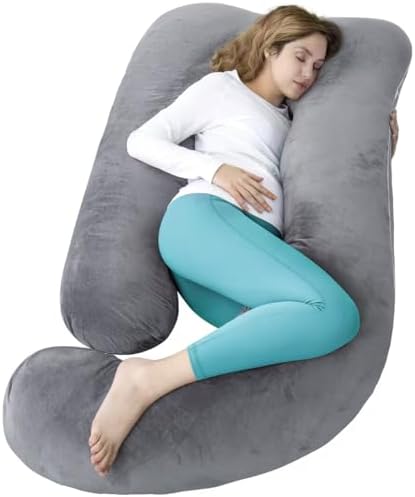 60 Inch Pregnancy Pillow for Sleeping, Extra Large U Shaped Body Pillow by AMCATON