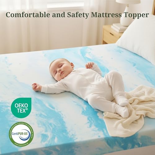 2 Inch Twin XL Mattress Topper, Ventilated Gel Memory Foam Mattress Bed Pad - Image 4