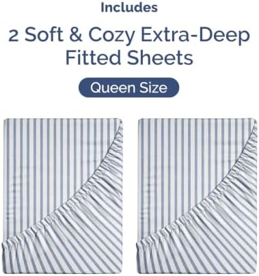 CGK Linens 2 Pack Extra Deep Queen Fitted Sheets - Image 4