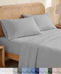 California Design Den 100% Organic Cotton Cal King Sheet Set, Light Grey by CaliforniaDesignDen