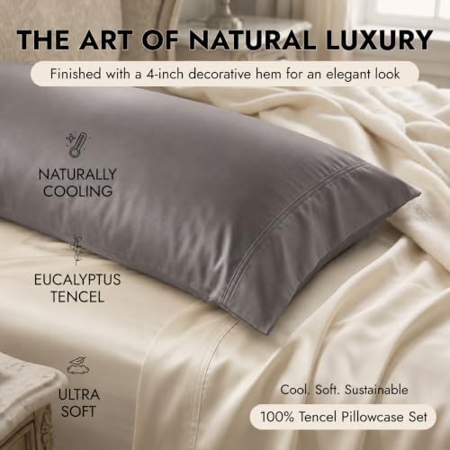 Cotton Metrics Body Pillowcase 20x72 – 100% Tencel Lyocell Eucalyptus Cooling - Image 5