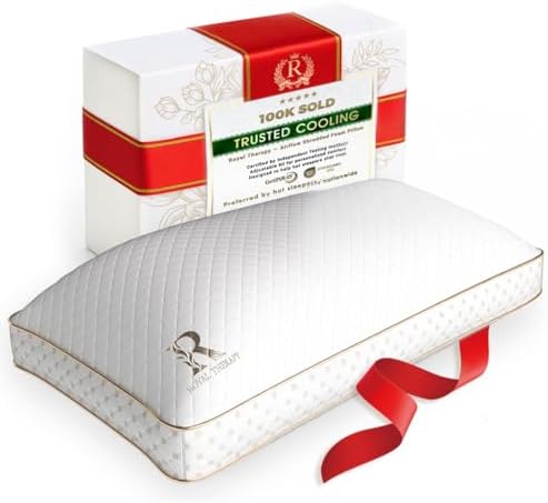 Royal Therapy King Memory Foam Pillow, Adjustable Shredded Odor-Free Pillow by ROYALTHERAPY