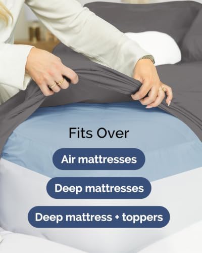 CGK Linens 2 Pack Extra Deep Cal King Fitted Sheets - Image 7