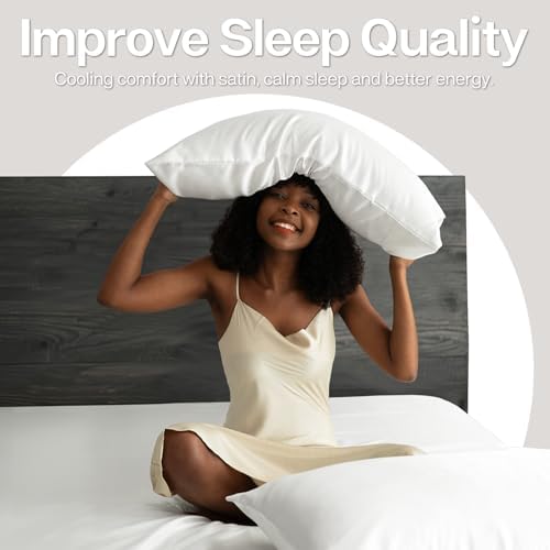 MR&HM Satin Pillowcase 2 Pack, King Size 20"x40" - Image 4