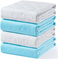 4 Pack Washable Waterproof Bed Pads 30"x34", Incontinence Bed Pads by KANECH
