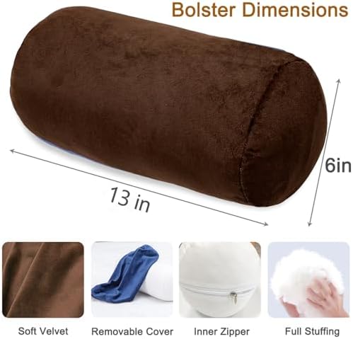 1 MIDDLE ONE Round Cylinder Bolster Pillow - Image 2