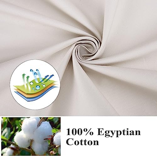 100% Egyptian Cotton Pillow Protectors Set of 2 King Size - Image 3