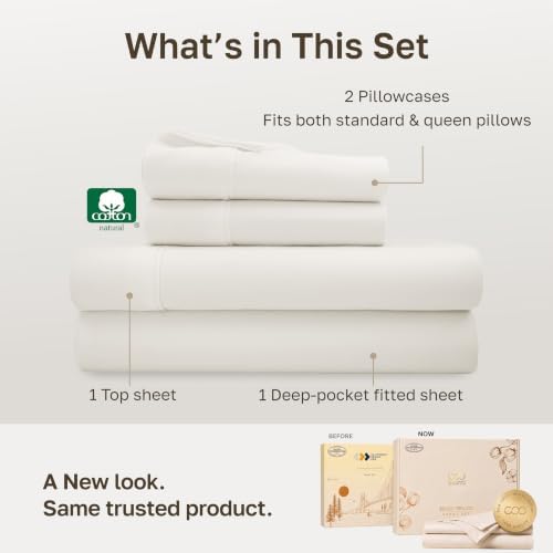 California Design Den 100% Cotton Sateen Deep Pocket Queen Sheets Set - Image 3