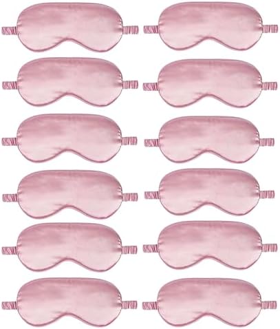 12PACK Silky Sleep Masks Satin Eye Mask Silk Eyes Cover by WJingYiJia