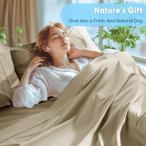 SONORO KATE 1000 Series 100% Egyptian Cotton Full Sheets, Extra Deep Pocket - Image 5
