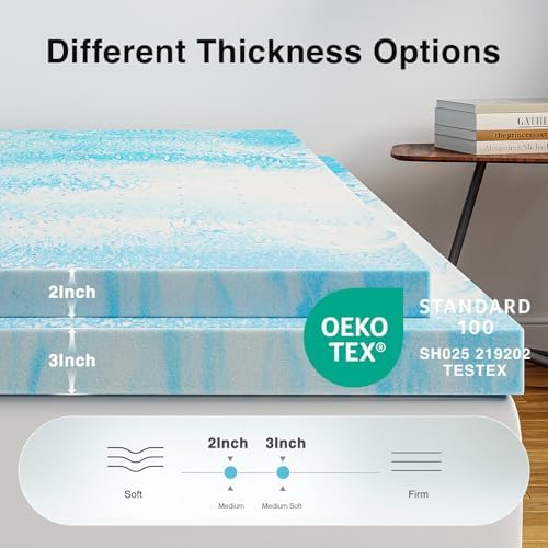 Novilla Memory Foam Mattress Topper Twin - Image 6