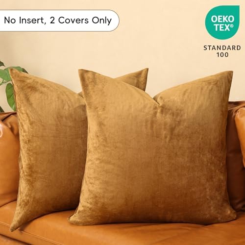 PHF Velvet Euro Shams 26" x 26", No Insert, 2 Pack - Image 2