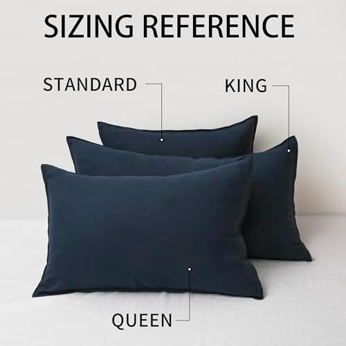 CHUFFED Linen Pillowcases 2 Pack 100% Linen Standard Pillow Cases, Breathable - Image 5