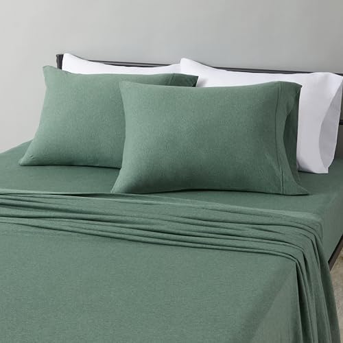 Amazon Basics 100% Cotton Jersey Bed Sheet Set, Full Size, Breathable and by AmazonBasics