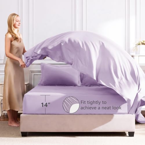 CozyLux King Comforter Set 102"x90" Light Purple - Image 5