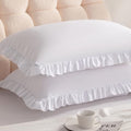 Ruffled King Pillow Shams, 2 Pack, 20x36 Inches by Aerlomi