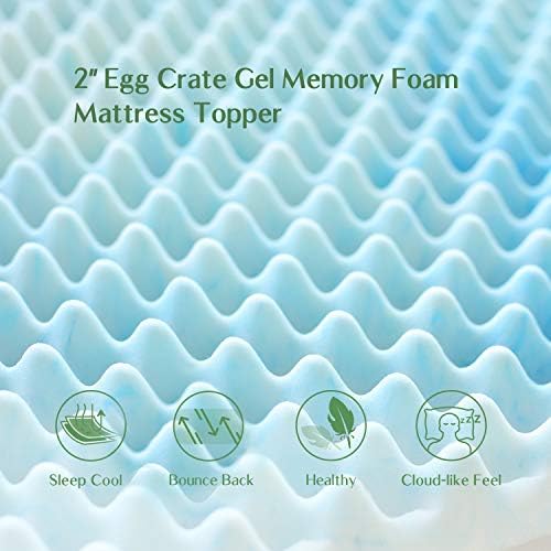 Novilla 2 Inch Gel Memory Foam Mattress Topper - Image 3