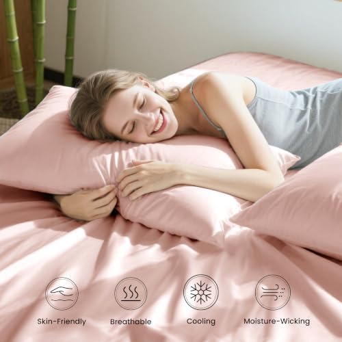Love's cabin 4 Piece Queen Sheet Set, 100% Rayon Derived from Bamboo, Cooling & - Image 5