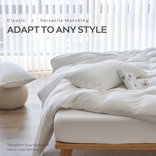 JELLYMONI 100% Washed Cotton Pillowcases, Envelope Closure 1-Pack - Image 6