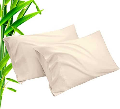 Pillow Cases King Size 2 Pack, Bamboo Rayon Cooling Pillowcases by TELUS