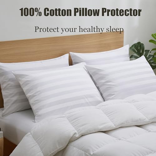100% Cotton Zippered Pillow Protectors King Size - Image 5