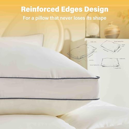 Goose Down Fiber Body Pillow for Adults, Long Bed Pillows - Image 6