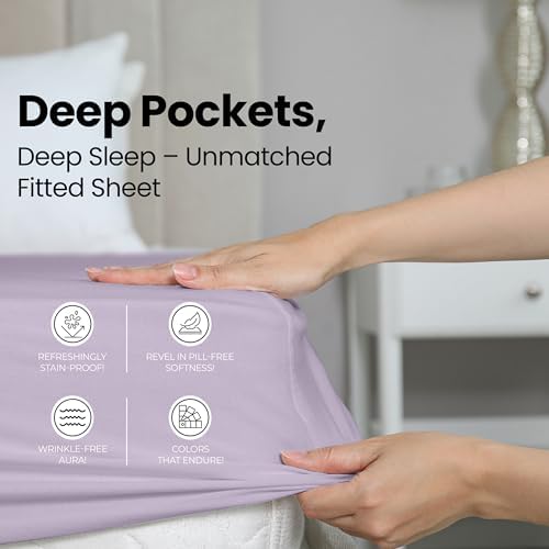 Twin Fitted Sheet, Ultra Soft Fits Up to 15 Inch Deep Pocket - Image 4