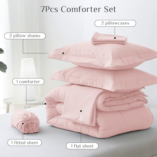 JOLLYVOGUE California King Comforter Set, Ultra-Soft Bed in a Bag Cal King Size - Image 5