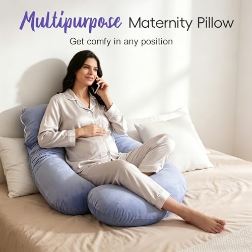 Pregnancy Pillow for Sleeping, Soft 57“ Full Body Maternity Pillow, U Shaped - Image 6