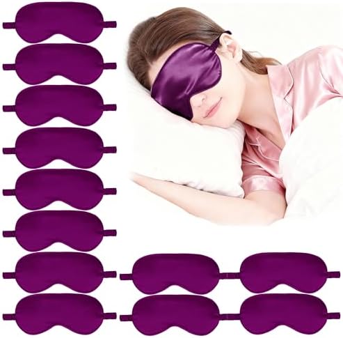 12PACK Silky Sleep Masks Satin Eye Mask Silk Eyes Cover by WJingYiJia