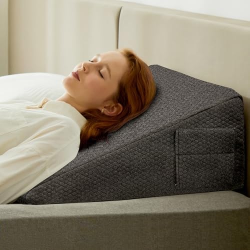 Bedluxe Wedge Pillow, 8 inch Bed Wedge Pillow, Elevated Body Pillow by Bedluxe