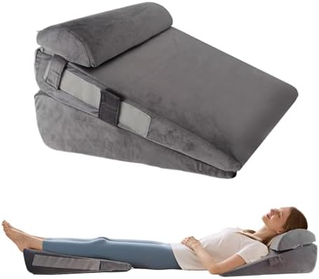 3Pcs Wedge Pillow Set for After Surgery, Acid Reflux Relief, Adjustable Bed by WGAKCED