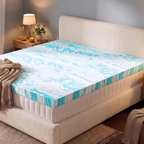 NEWBULIG 4 Inch King Cooling Gel Memory Foam Mattress Topper by NEWBULIG