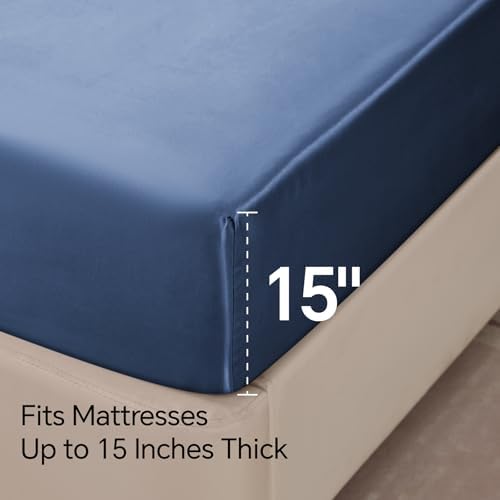 BEDELITE Satin Sheets Full Size Bed Set, 4 Pieces - Image 6