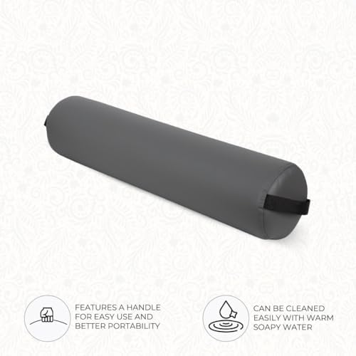 ForPro Full Round Massage Table Bolster Pillow, Cool Grey - Image 4