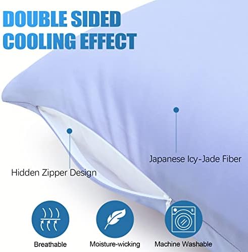 Cooling Pillow Covers Only, Queen Size Set of 2 - Image 2