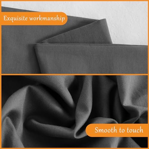 NTBAY Cotton Queen Pillowcases, Dark Grey - Image 6