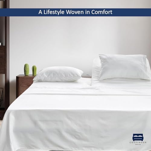 4 Piece Flex Head King Sheet Set 34" Top, 100% Egyptian Cotton - Image 4