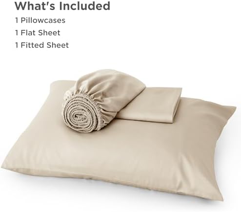 Bedsure PureWoven 100% Rayon Derived from Bamboo, Twin Bed Sheets, 3 Pieces - Image 6