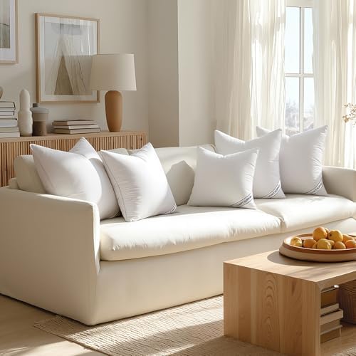 MIULEE 16x16 Pillows Inserts Pack of 4, Down Alternative Virgin Filling - Image 3
