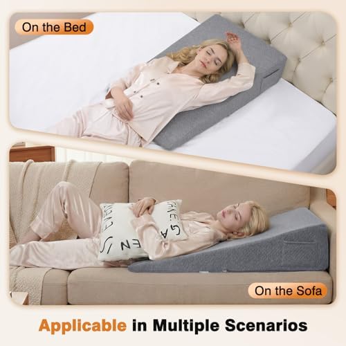 Vekkia 34" Extra-Long Wedge Pillow, 7.5" Bed Wedge Pillow - Image 6