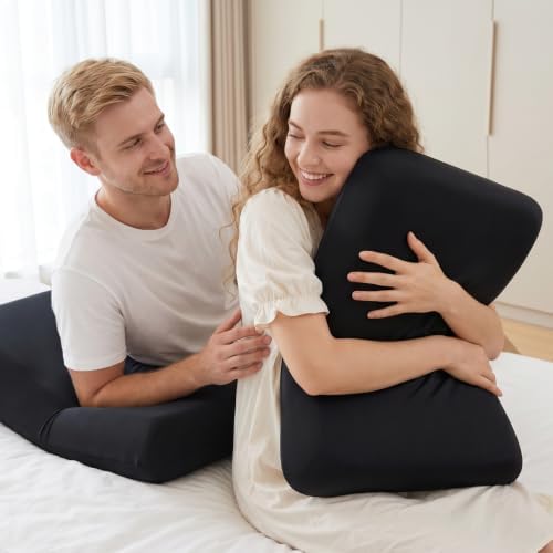 Black Memory Foam Pillows 2 Pack, King Size Slow Rebound Cooling Bed Pillows - Image 7
