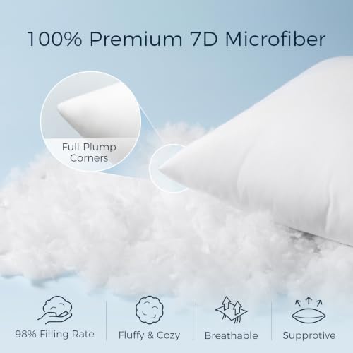 Phantoscope 28x28 Pillow Insert, Soft Lumbar Support Pillow - Image 3